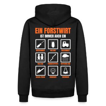 Lumberjack gift lumberjack - Men’s Premium Organic Hoodie - black - Back - Nico (187cm)