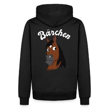 Ein süßer Araber namens Bärchen - Männer Premium Bio Hoodie - Schwarz - Hinten - Nico (187cm)