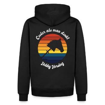 Hobby Horsing Cool plus que vous ne le pensez - Sweat à capuche Premium bio Homme - noir - Dos - Nico (187cm)