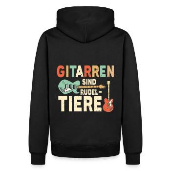 Gitarre Gitarrist Lustige Sprüche Musiker Geschenk - Männer Premium Bio Hoodie - Schwarz - Hinten - Nico (187cm)