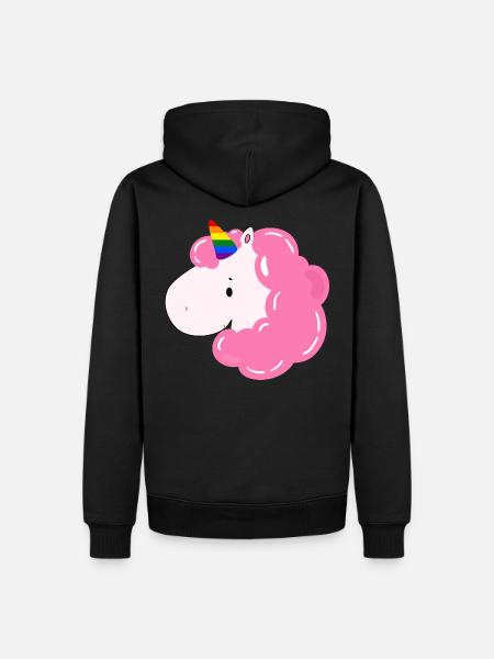 Unicorn - Men’s Premium Organic Hoodie - black