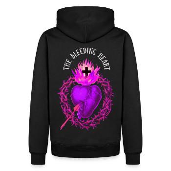 Jésus-Christ Bleeding Heart AnnÃ © s Coeur - Sweat à capuche Premium bio Homme - noir - Dos - Nico (187cm)