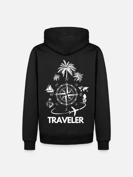 TRAVELER - Men’s Premium Organic Hoodie - black