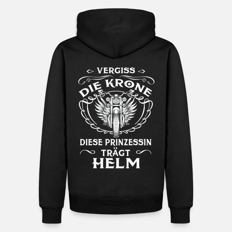 Prinzessin mit Helm - Männer Premium Bio Hoodie - Schwarz