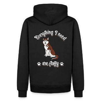 Tout ce dont j’ai besoin sont des chiens doux et moelleux rouges - Sweat à capuche Premium bio Homme - noir - Dos - Nico (187cm)