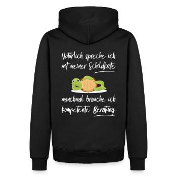 Lustiges Schildkröten Design Haustier - Männer Premium Bio Hoodie - Schwarz - Hinten - Nico (187cm)