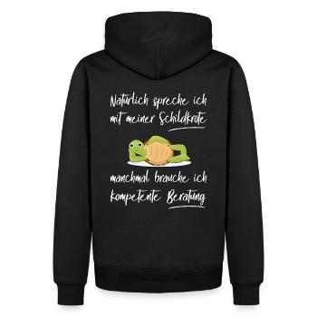 Lustiges Schildkröten Design Haustier - Männer Premium Bio Hoodie - Schwarz - Hinten - Nico (187cm)