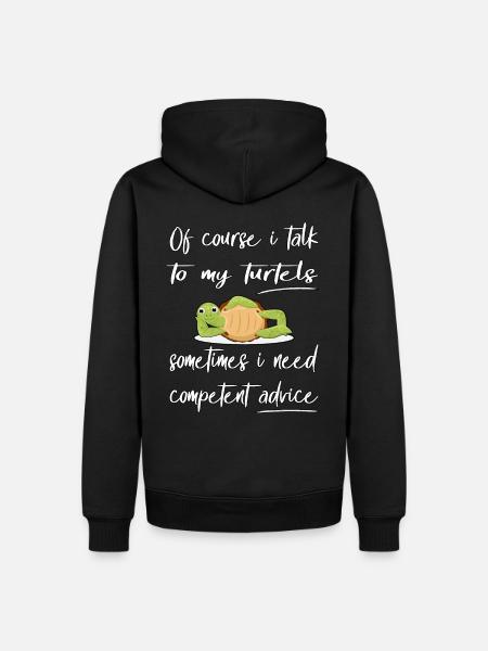 Funny Turtle Design Pet - Men’s Premium Organic Hoodie - black