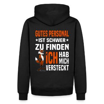 Gutes Personal auf der Arbeit lustiges beste - Männer Premium Bio Hoodie - Schwarz - Hinten - Nico (187cm)