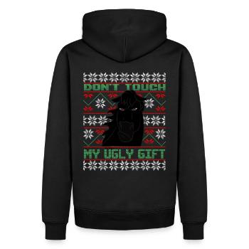 Dont Touch Ugly Rappe Pferd Rider Winter - Männer Premium Bio Hoodie - Schwarz - Hinten - Nico (187cm)