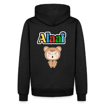 Cute carnival animal, Kölle Alaaf, party bear - Men’s Premium Organic Hoodie - black - Back - Nico (187cm)