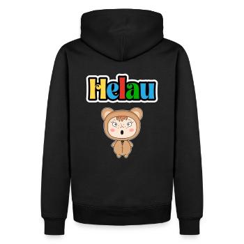 Süßes Karneval Tier, Meenz Helau, party - Männer Premium Bio Hoodie - Schwarz - Hinten - Nico (187cm)