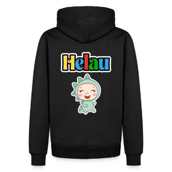 Süßes Karneval Tier, Meenz Helau, party - Männer Premium Bio Hoodie - Schwarz - Hinten - Nico (187cm)