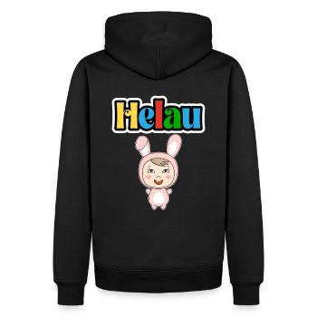 Süßes Karneval Tier, Meenz Helau, party - Männer Premium Bio Hoodie - Schwarz - Hinten - Nico (187cm)