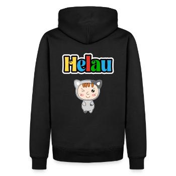 Süßes Karneval Tier, Meenz Helau, party - Männer Premium Bio Hoodie - Schwarz - Hinten - Nico (187cm)