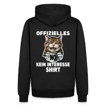 Böse angsteinflößende Katze. Kein Interesse - Männer Premium Bio Hoodie - Schwarz - Hinten - Nico (187cm)