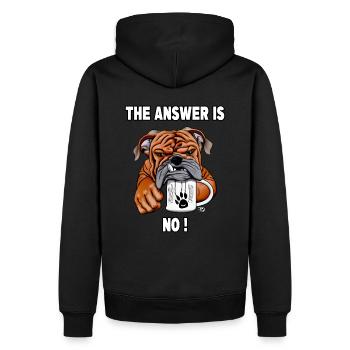 Tired and grumpy boxer dog cute Great Dane - Men’s Premium Organic Hoodie - black - Back - Nico (187cm)