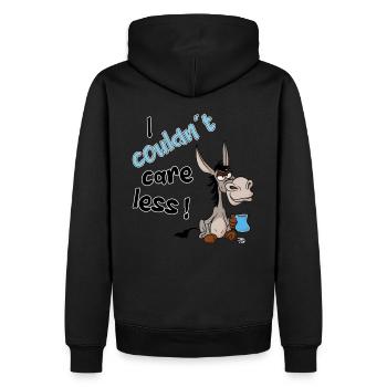 I couldn't care less. grim funny donkey - Men’s Premium Organic Hoodie - black - Back - Nico (187cm)