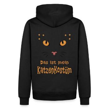 Karneval Katzen Gesicht mit Sternchen - Männer Premium Bio Hoodie - Schwarz - Hinten - Nico (187cm)