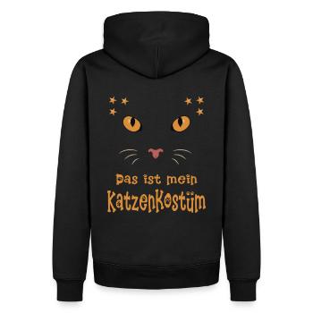 Karneval Katzen Gesicht mit Sternchen - Männer Premium Bio Hoodie - Schwarz - Hinten - Nico (187cm)