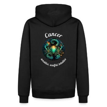 Cancer Sternzeichen Krebs Astronomie - Männer Premium Bio Hoodie - Schwarz - Hinten - Nico (187cm)