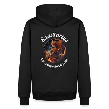 Sagittarius Sternzeichen Schütze Astronomie - Männer Premium Bio Hoodie - Schwarz - Hinten - Nico (187cm)