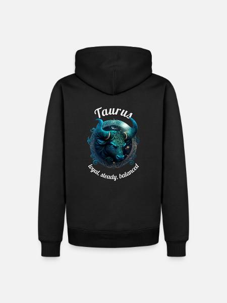 Taurus Zodiac Taurus Astronomy - Men’s Premium Organic Hoodie - black