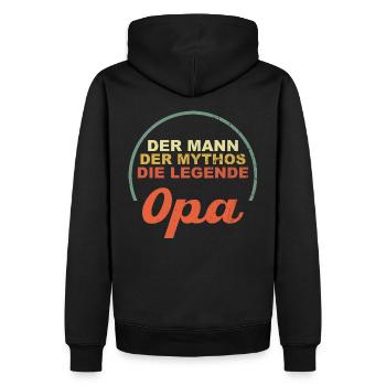 Cadeau pour grand-père grand-père - Sweat à capuche Premium bio Homme - noir - Dos - Nico (187cm)