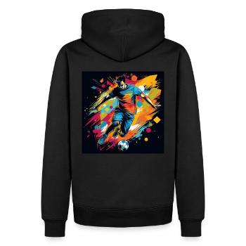Dynamic Soccer - Männer Premium Bio Hoodie - Schwarz - Hinten - Nico (187cm)