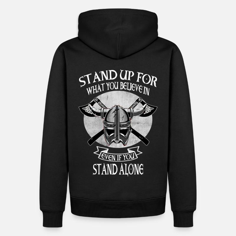 Viking Skull Skull Axe Valhalla - Sweat à capuche Premium bio Homme - noir