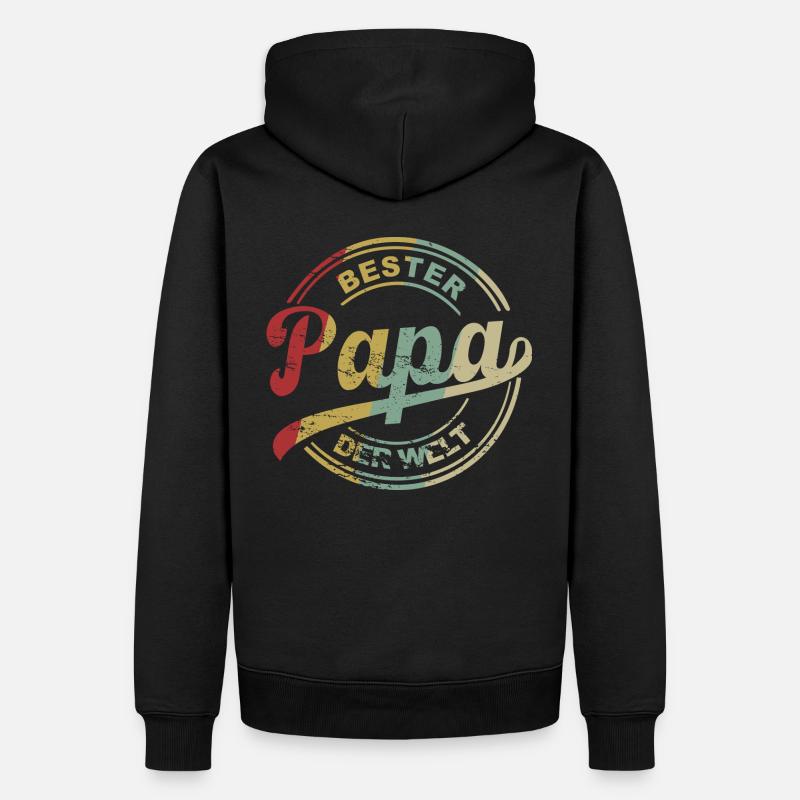 Bester Papa der Welt. - Männer Premium Bio Hoodie - Schwarz