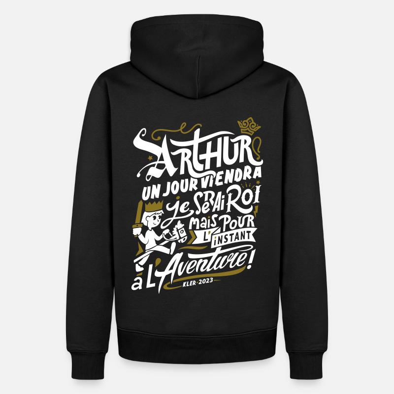 Roi Arthur - Sweat à capuche Premium bio Homme - noir