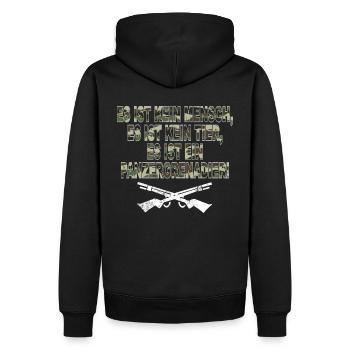 Panzergrenadier - Männer Premium Bio Hoodie - Schwarz - Hinten - Nico (187cm)