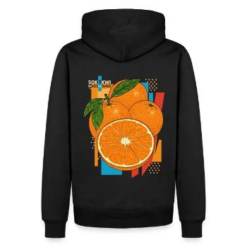 Le jus est dans les détails - Sweat à capuche Premium bio Homme - noir - Dos - Nico (187cm)