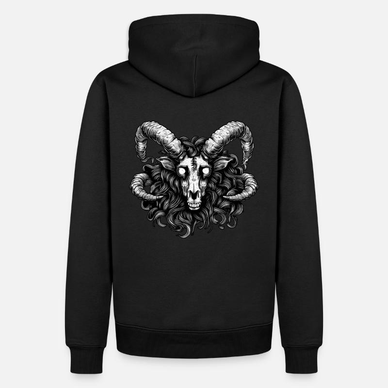 Goatee - Evil Zombie Goat-Sheep - Männer Premium Bio Hoodie - Schwarz