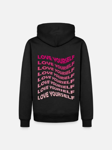 Aime toi toi-même - Sweat à capuche Premium bio Homme - noir