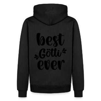 Bester Götti der Welt Patenonkel Schweiz Taufgötti - Männer Premium Bio Hoodie - Schwarz - Hinten - Nico (187cm)