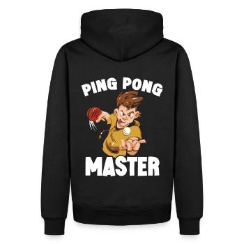 Tennis de table Ping-pong Tenue De tennis de table Joueur de tennis de table - Sweat à capuche Premium bio Homme - noir - Dos - Nico (187cm)