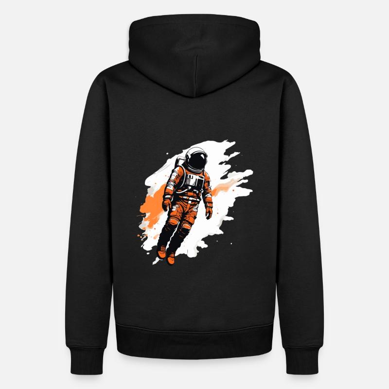 Astronaute flottant - Sweat à capuche Premium bio Homme - noir