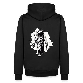 Astronaut - Men’s Premium Organic Hoodie - black - Back - Nico (187cm)