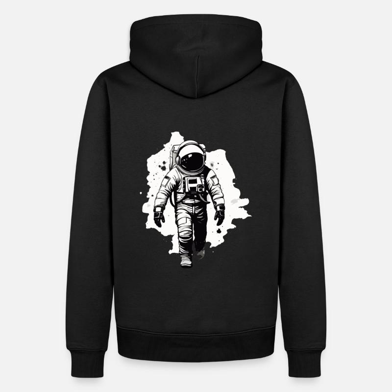 Astronaut - Männer Premium Bio Hoodie - Schwarz