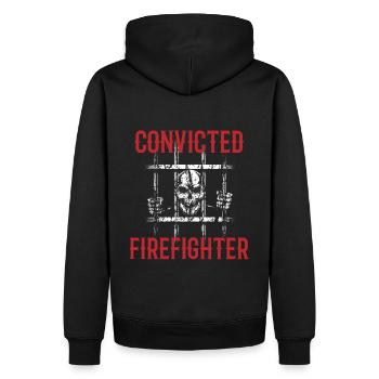Convicted Firefighter - Männer Premium Bio Hoodie - Schwarz - Hinten - Nico (187cm)