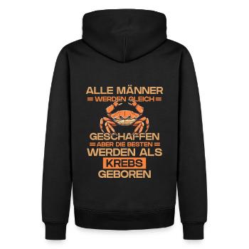 Sternzeichen Krebs - Männer Premium Bio Hoodie - Schwarz - Hinten - Nico (187cm)