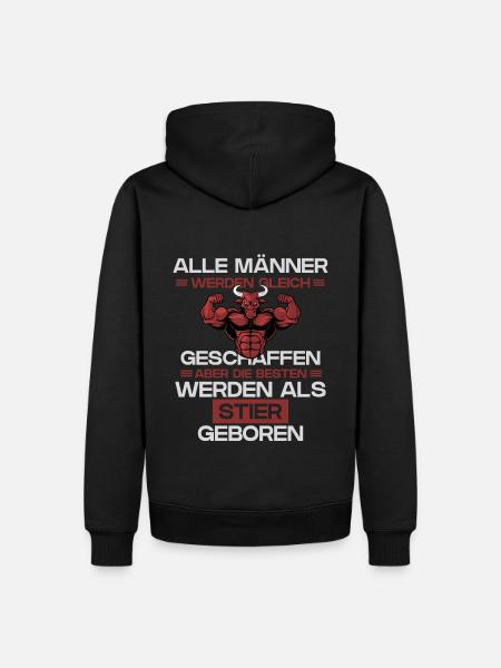 Sternzeichen Stier - Männer Premium Bio Hoodie - Schwarz