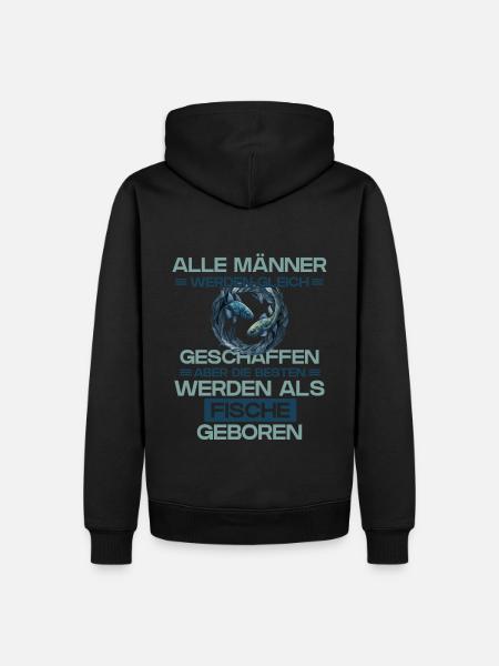 Sternzeichen Fische - Männer Premium Bio Hoodie - Schwarz
