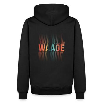 Waage Sternzeichen - Männer Premium Bio Hoodie - Schwarz - Hinten - Nico (187cm)