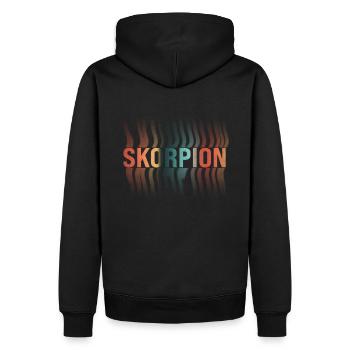 Skorpion Sternzeichen - Männer Premium Bio Hoodie - Schwarz - Hinten - Nico (187cm)