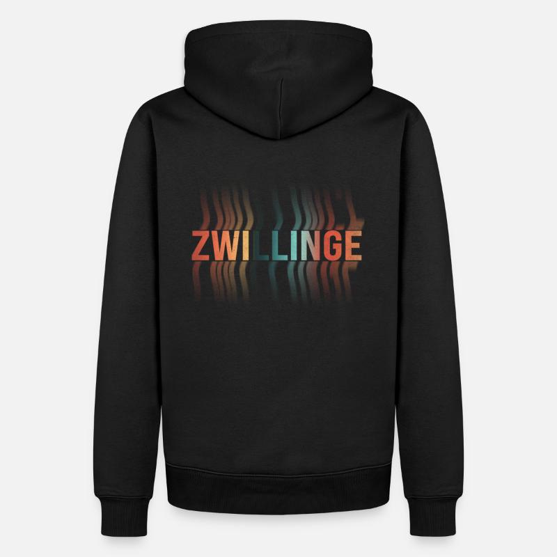 Zwillinge Sternzeichen - Männer Premium Bio Hoodie - Schwarz