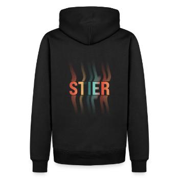 Stier Sternzeichen - Männer Premium Bio Hoodie - Schwarz - Hinten - Nico (187cm)