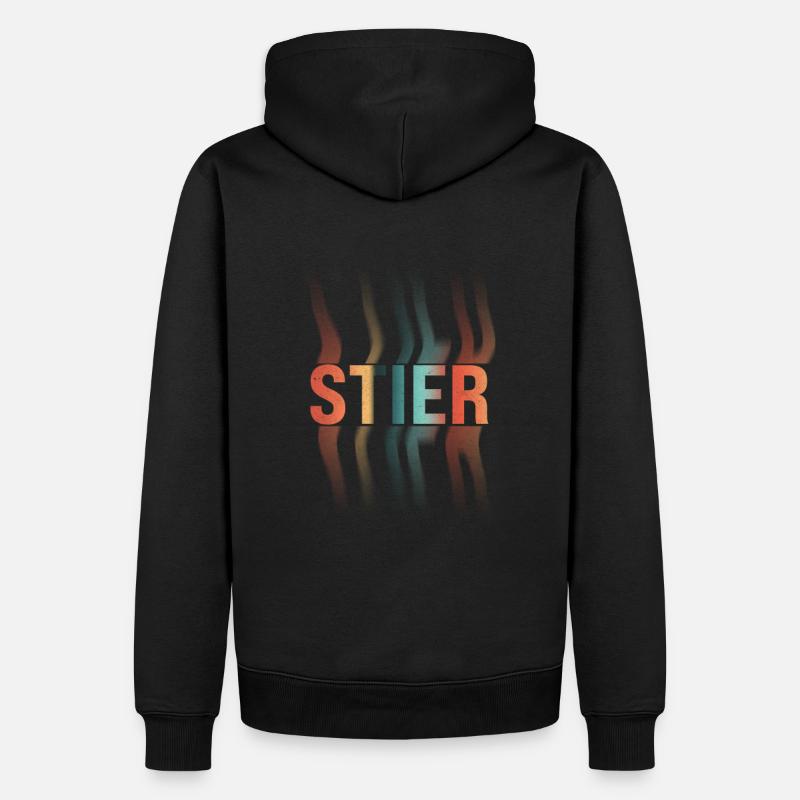 Stier Sternzeichen - Männer Premium Bio Hoodie - Schwarz